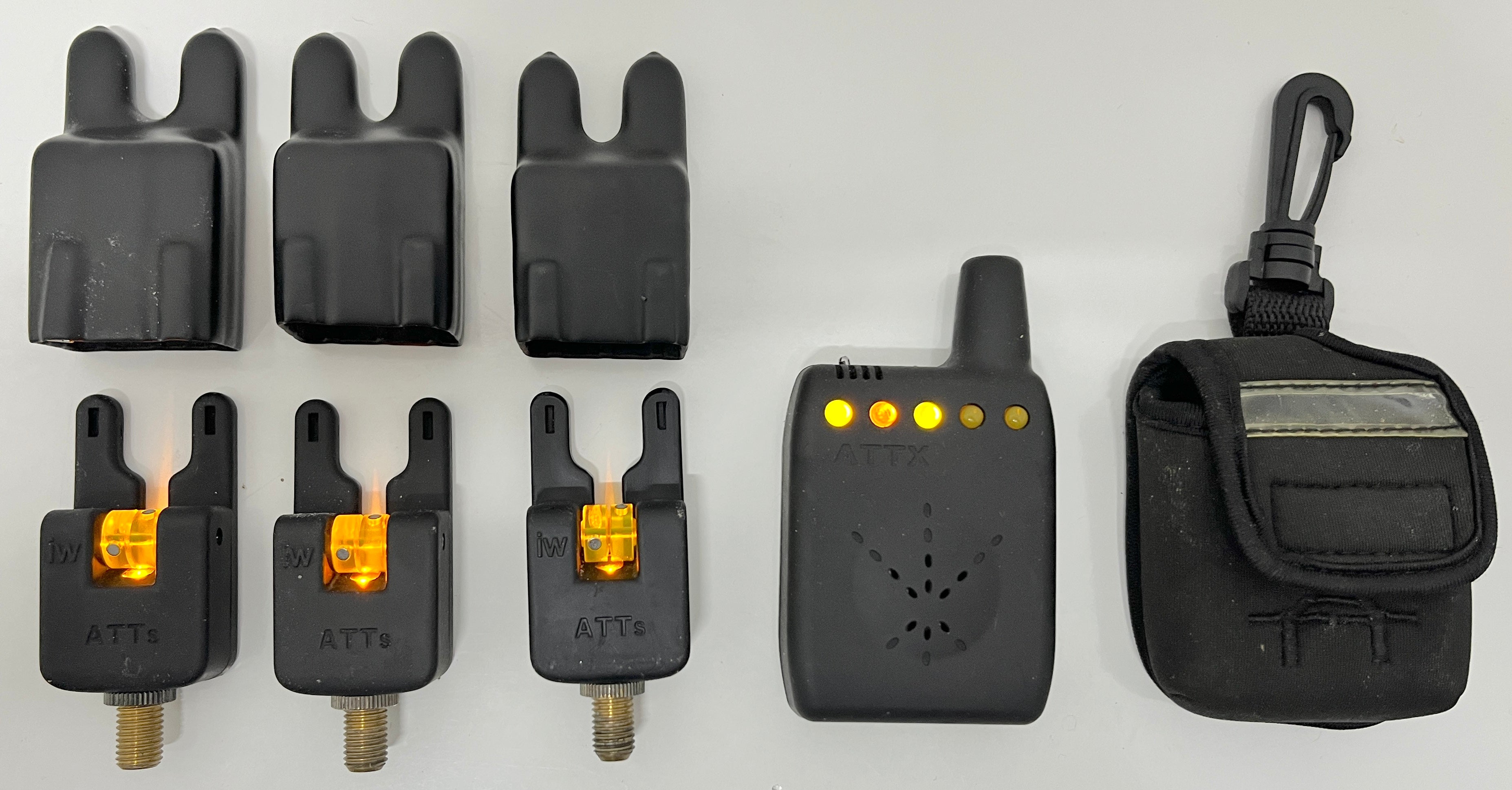 ATTS i.W Bite Alarms Yellow X3 + ATTX Deluxe Receiver