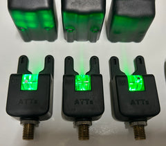 ATTs Bite Alarms Green X3 + ATTX Deluxe Receiver