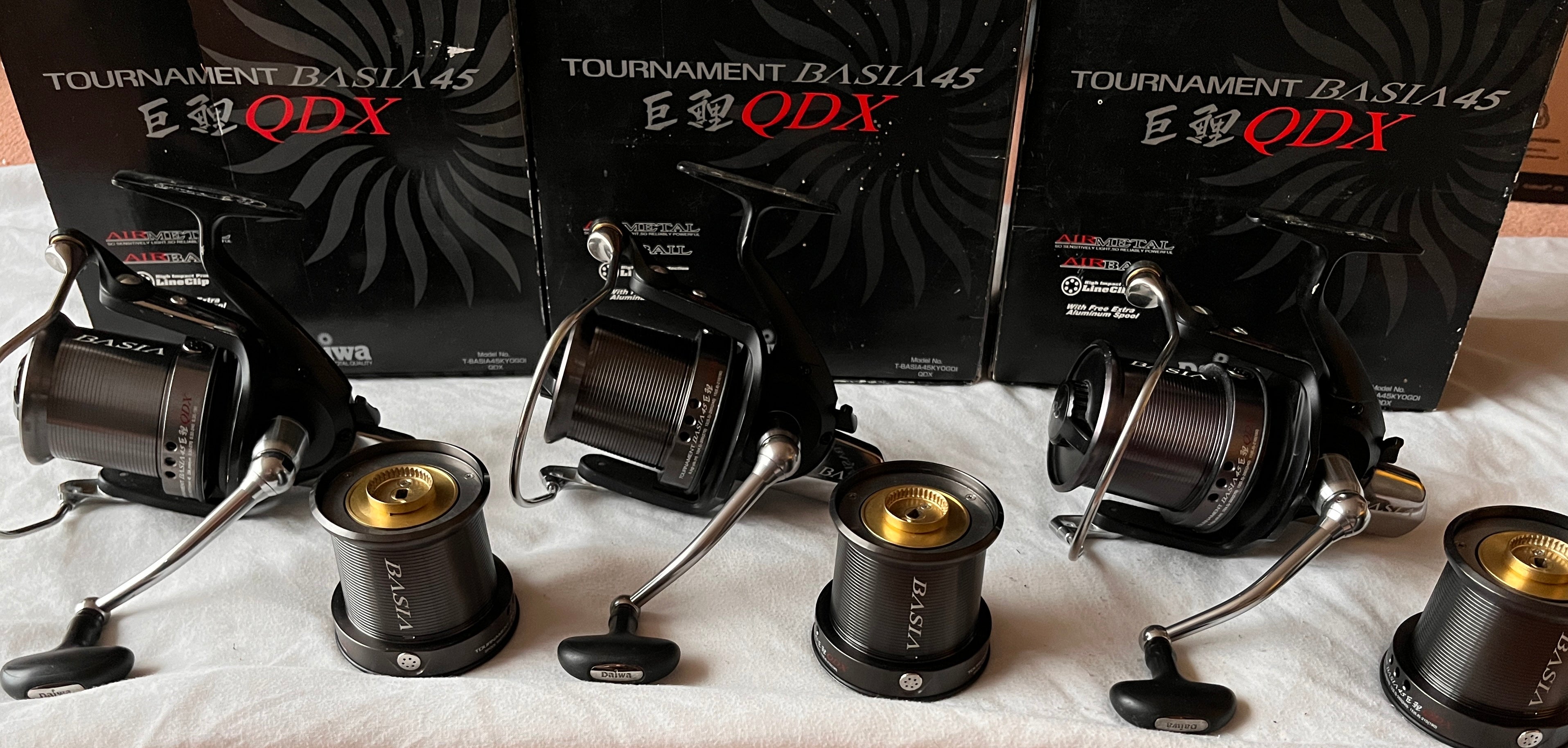 Daiwa Tournament Basia 45 QDX Reels + Boxes + Spare Spools X3