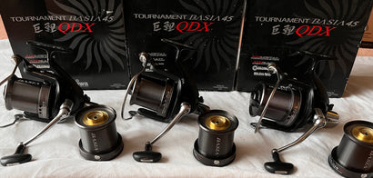 Daiwa Tournament Basia 45 QDX Reels + Boxes + Spare Spools X3