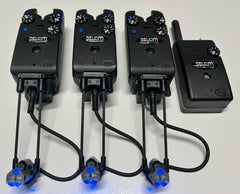 Delkim TXi Plus Bite Alarms + D-Loks + Snag Ears + Nitelites + Receiver