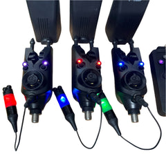 Nash Siren R3+ Bite Alarms 3 Rod Set T2993 + Siren Night Glo Bobbins *Ex-Display*