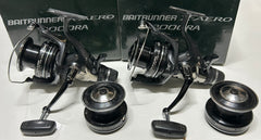 Shimano Baitrunner X-Aero 8000 RA Reels + Boxes + Spare Spools X2