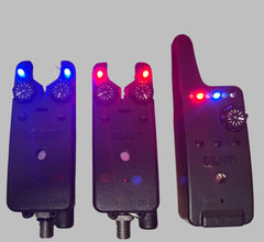 Delkim TXi-D Bite Alarms Red & Blue + Snag Ears + RX-D Receiver