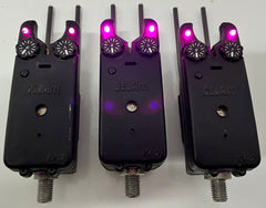 Delkim EV-D Bite Alarms Purple X3 + Snag Ears