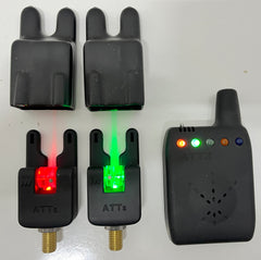 ATTS i.W Bite Alarms Green & Red + ATTX Deluxe Receiver
