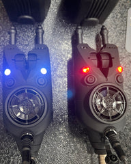 Nash Siren R4 Bite Alarms 2 Rod Set T2982 + Night Glo Bobbins + Night Glo Swingers