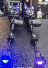 Nash Siren R4 Bite Alarms 2 Rod Set T2982 + Night Glo Bobbins + Night Glo Swingers