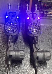 Nash Siren R4 Bite Alarms 2 Rod Set T2982 + Night Glo Bobbins + Night Glo Swingers