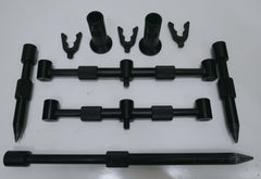 Fox Black Label 3 Rod Adjustable Buzzbars + Bankstick Set