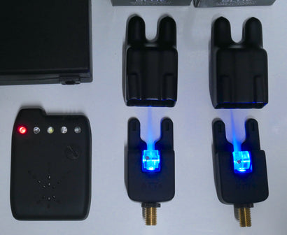 Atts i.W (Illuminated Wheel) Bite Alarms Blue + Receiver *Ex-Display*