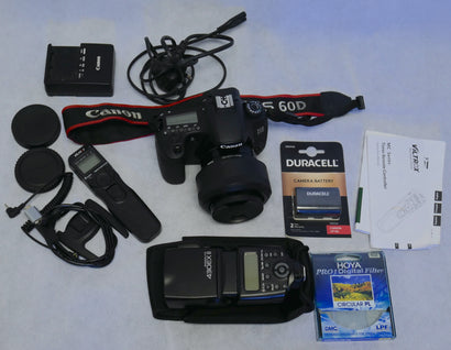 Canon EOS 60D DSLR Camera + Sigma Art 30mm 1.4 Lens + Extras