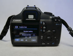 Canon EOS 1100D DSLR Camera + Canon EF 50mm 1:1.8 II Macro AF/MF Lens + Flash