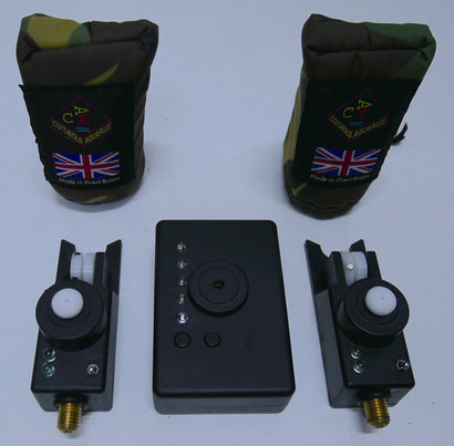 Steve Neville MK3 Remote Bite Alarms + Receiver + Cotswold Covers