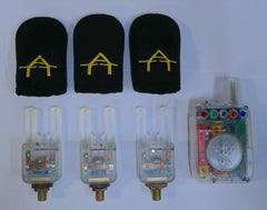 ATTS Crystal i.W Bite Alarms Purple X3 + ATTX Crystal Deluxe Receiver