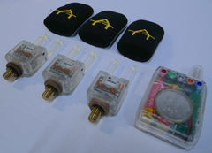 ATTS Crystal i.W Bite Alarms Purple X3 + ATTX Crystal Deluxe Receiver