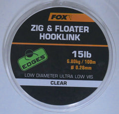 Fox Edges Zig & Floater Hooklink 15lb