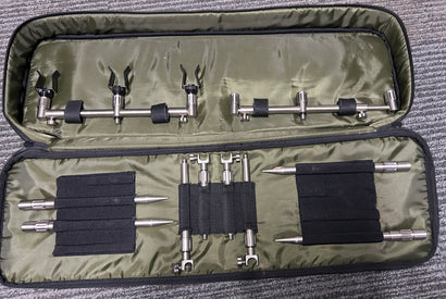 Summit Tackle Colosseum SS Pod Kit 3 Rod Adjustable + Solar Black Lite Back Rests