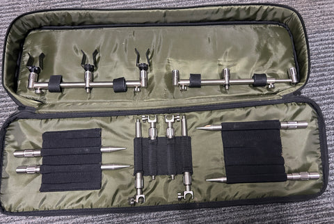 Summit Tackle Colosseum SS Pod Kit 3 Rod Adjustable + Solar Black Lite Fish For Tackle Summit Tackle Colosseum SS Pod Kit 3 Rod Adjustable + Solar Black Lite Fish For Tackle
