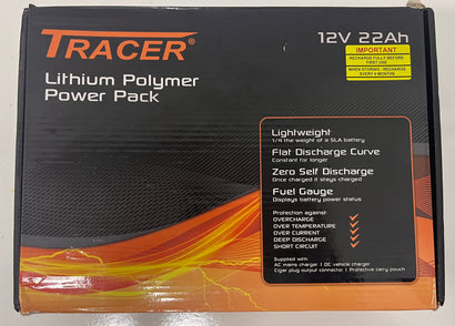 Tracer Lithium Polymer 12v 22Ah Power Pack
