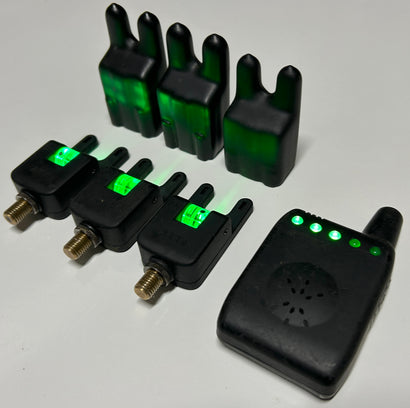 ATTs Bite Alarms Green X3 + ATTX Deluxe Receiver