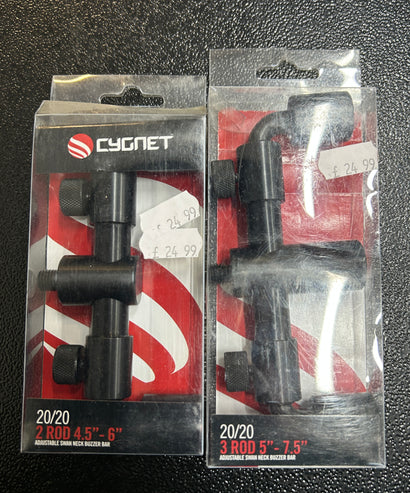 Cygnet 20/20 2 Rod Adjustable Swan Neck Buzzbar 4.5 & 5 Inch *Ex-Display*