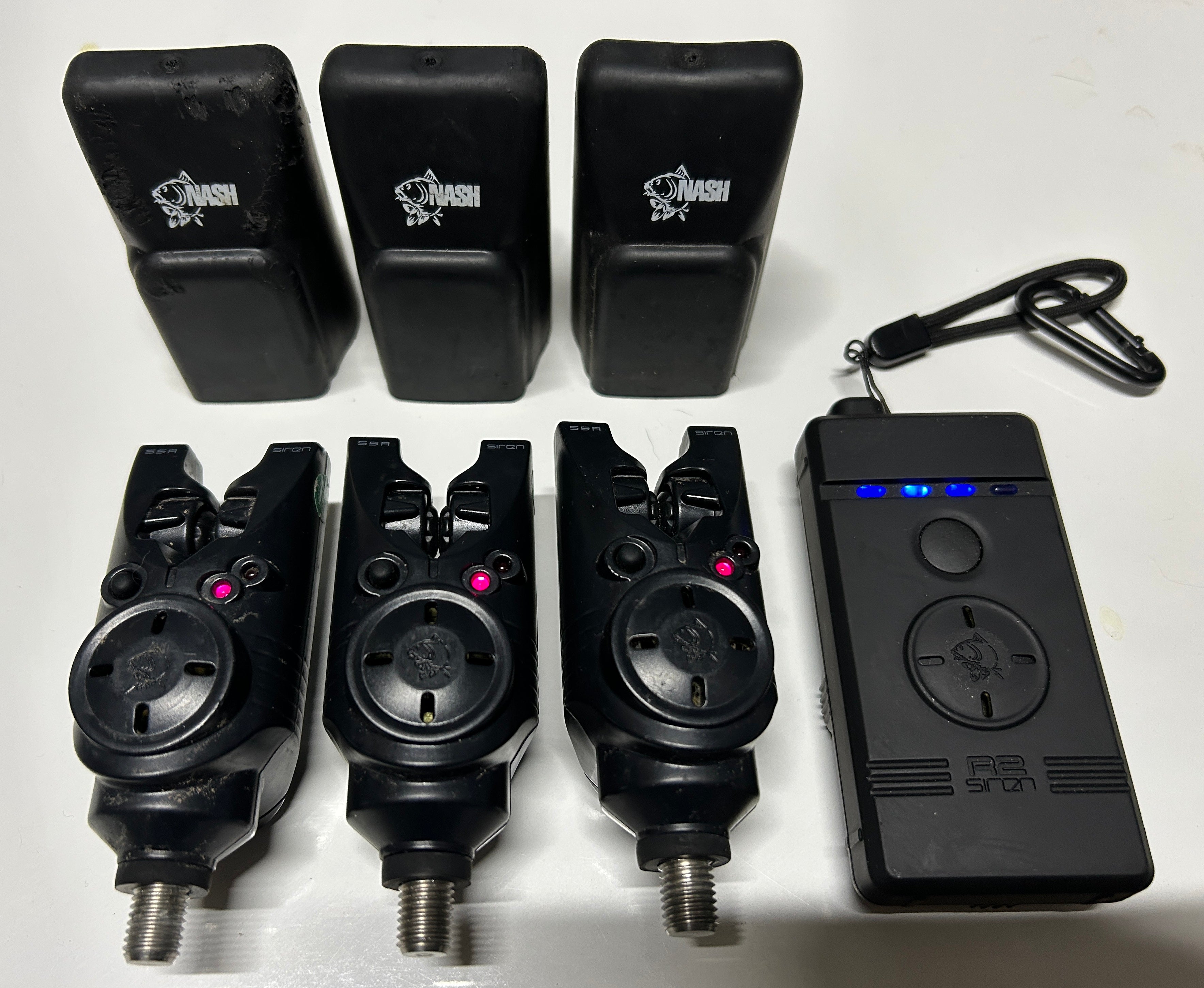 Nash Siren S5R Bite Alarms Purple X3 + Receiver