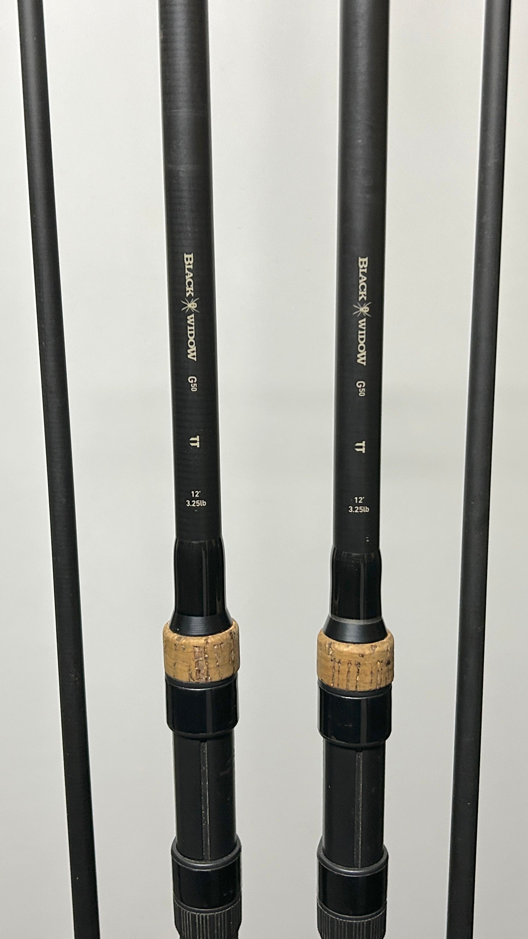 daiwa black widow g50 carp fishing rods Daiwa Black Widow G50 TT 12ft 3.25lb Carp Rods X2 BWC2314-TT – Fish For Tackle