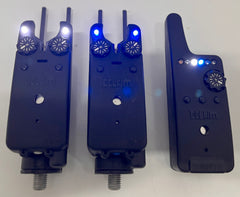 Delkim TXi-D Bite Alarms Whit & Blue + D-Loks + Snag Ears + RX-D Receiver