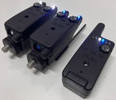 Delkim TXi-D Bite Alarms Whit & Blue + D-Loks + Snag Ears + RX-D Receiver