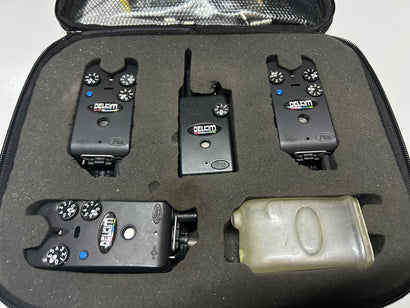 Delkim TXi Plus Bite Alarms + D-Loks + Snag Ears + Nitelites + Receiver