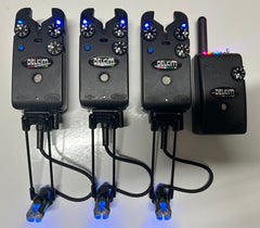 Delkim TXi Plus Bite Alarms + D-Loks + Snag Ears + Nitelites + Receiver