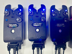 Delkim TXi Plus Bite Alarms + D-Loks + Snag Ears + Nitelites + Receiver