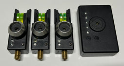 Steve Neville MK3 Remote Bite Alarms + Receiver + Thinking Anglers Covers X3