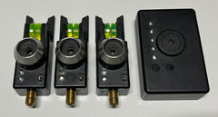 Steve Neville MK3 Remote Bite Alarms + Receiver + Thinking Anglers Covers X3