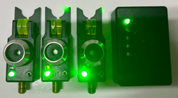 Steve Neville MK3 Remote Bite Alarms + Receiver + Thinking Anglers Covers X3