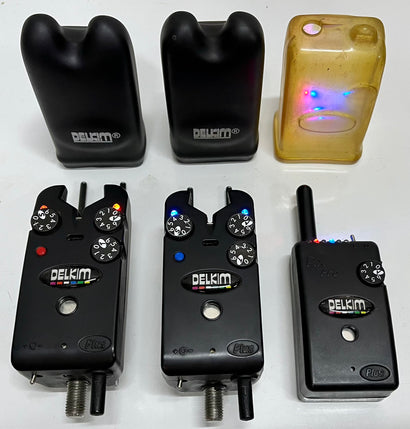 Delkim TXi Plus Bite Alarms Red & Blue + Snag Ears + RX Pro Plus Receiver