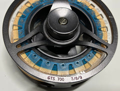 Greys GTS 700 7/8/9# Fly Reel + Spare Cassettes