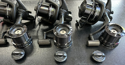 ESP Onyx Compact Big Pit Reels + Spare Spools X3