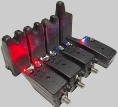 Delkim TXi-D Bite Alarms Red White Blue + RX-D Receiver