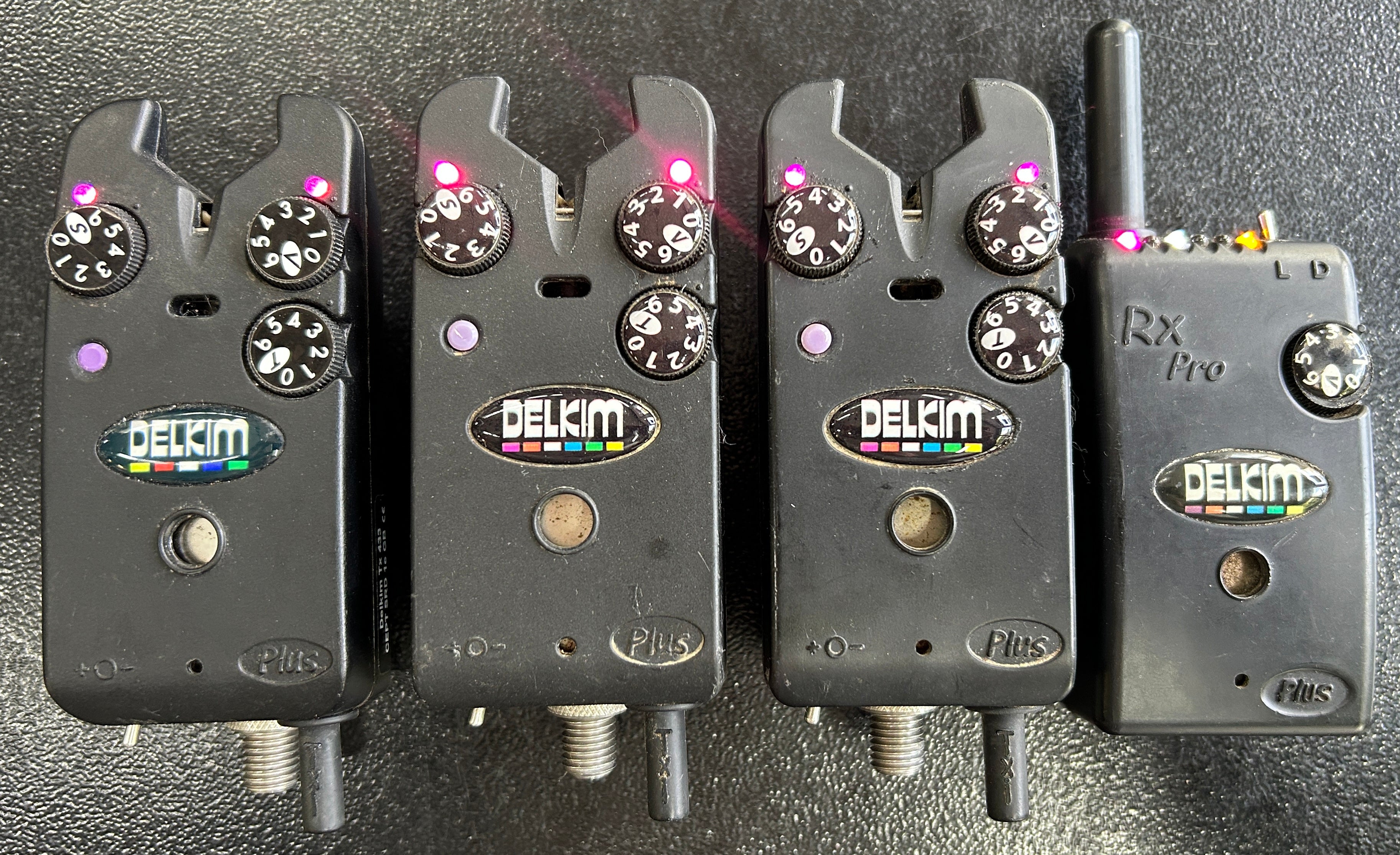 Delkim TXi Plus Bite Alarms Purple X3 + RX Pro Plus Receiver