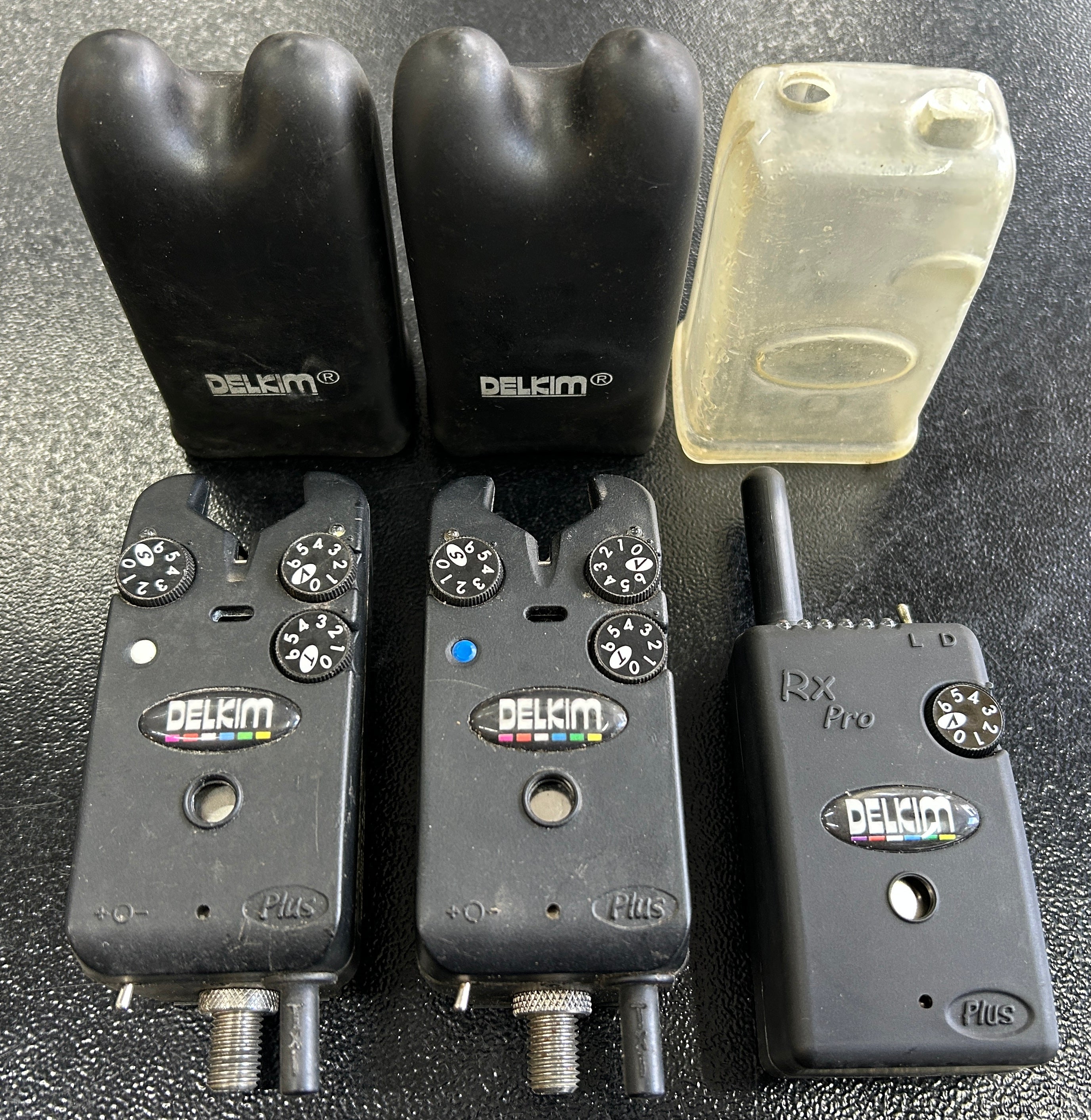 Delkim TXi Plus Bite Alarms White Blue + RX Pro Plus Receiver