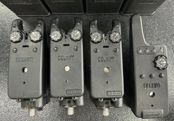 Delkim TXi-D V2 Bite Alarms X3 + D-Lok's + RX-D Receiver Boxed