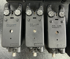 Delkim TXi-D V2 Bite Alarms X3 + D-Lok's + RX-D Receiver Boxed