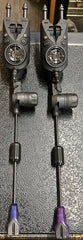 Nash Siren R4 Bite Alarms 2 Rod Set T2982 + Night Glo Bobbins + Night Glo Swingers