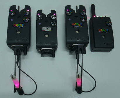 Delkim TXi Plus Bite Alarms Purple X3 + Receiver + Extras