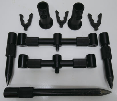 Fox Black Label 3 Rod Adjustable Buzzbars + Bankstick Set