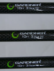 Gardner GTC Continental 10ft 3.25lb Carp Rods X3