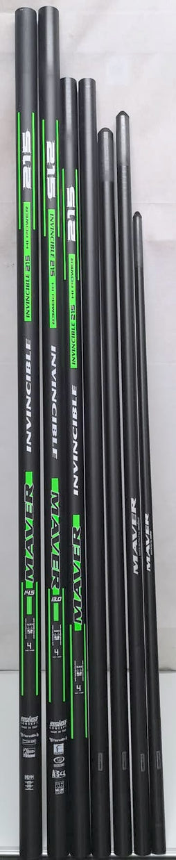 Maver Invincible 215 14.5m Pole + Extension + 5 Top Kits