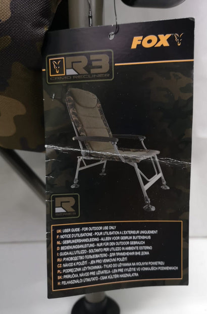 Fox R3 Camo Recliner Chair CBC062 *Ex-Display*